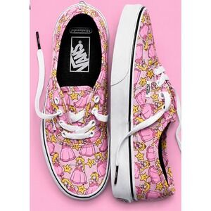Vans Nintendo Princess Peach Authentic Shoes Womens 9 Pink Mario Game Rare
